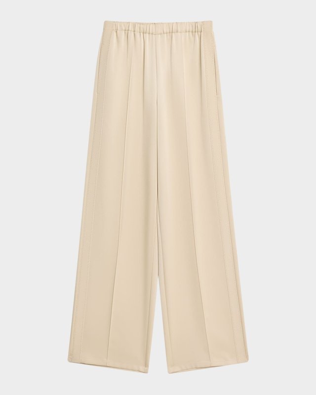 Mid-Rise Side Strap Pull-On Pants